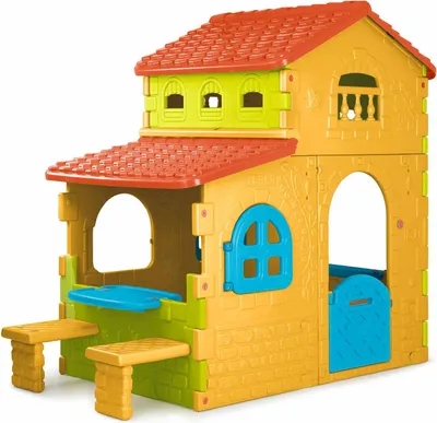 Produktbild von Kinderspielhaus Feber Super Villa Feber (180 x 110 x 206 cm)
