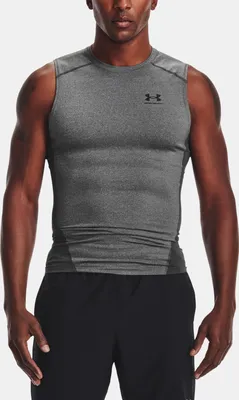 Obrázok produktu pre Under Armour Pánske tričko bez rukávov HeatGear - 1361522, Farba:Dark grey, Textil:L