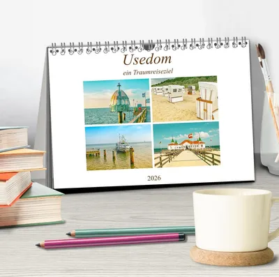 Produktbild von Usedom - ein Traumreiseziel (Tischkalender 2026 DIN A5 quer), CALVENDO Monatskalender
