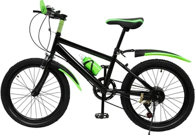 Produktbild von Kinderfahrrad 51 cm - Mountainbike Citybike - 7 Gänge - Vollfederung - V- und Scheibenbremse - Für Kinder 1,3–1,5 m - Grün