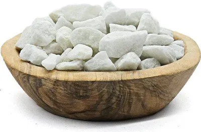 Produktbild von Kunststoffreihen aus weißem Naturkieselstein für Dekoration von Vasen und Aquarien