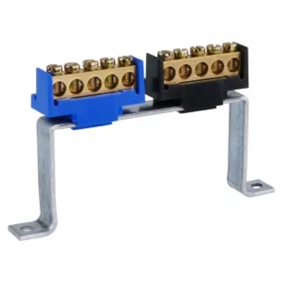 Obrázek produktu pro Svorka PE/N s podpěrou (v rozváděči) 4 moduly [ 2 x (5P) ] Marlanvil 1006.04 0650