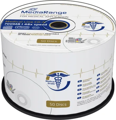 Produktbild von MediaRange CD-R 700MB bedruckbar, 100er Pack Folie (Shrink)