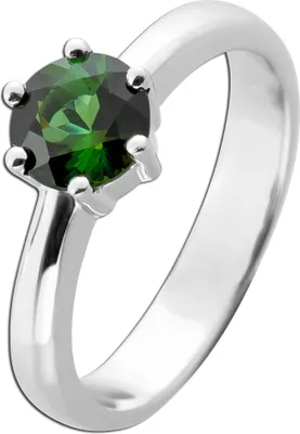 Produktbild von Turmalin Ring Weißgold 585 14K grüner Solitär Edelstein 1.10ct  17
