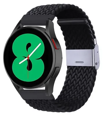 Produktbild von By Qubix passend für Garmin Venu 2 & 3 - Braided nylon Armband - Schwarz