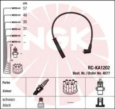 Produktbild von NGK Zündleitungssatz  4077