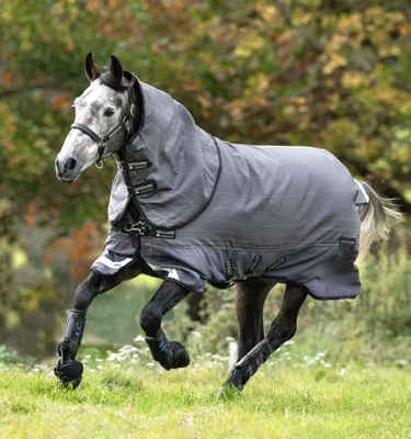 Obrázok produktu pre Horseware Amigo Bravo 12 Reflectech Plus Turnout 100g Grey/Reflective & Black, veľkosť:6'6