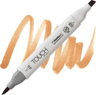 Produktbild von Lihová Fixierstift TOUCH, beidseitig, Brush & Chisel, Modell BR112, Farbe: Lederbraun