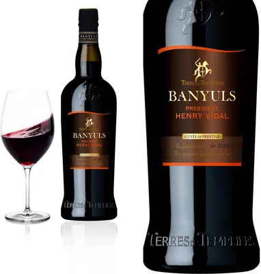 Produktbild von 2008 Banyuls Grand Cru PRESIDENT HENRY VIDAL von Terres des Templiers - Rotwein