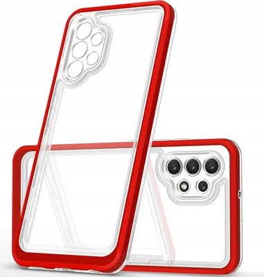 Obrázok produktu pre Priehľadný kryt Etui s rámom pre Samsung Galaxy A32 Red