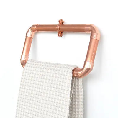 Produktbild von Skye Decor, Cop004, Rohrhaken, Roségold, 100 % KUPFER, 22 x 5 x 12 cm
