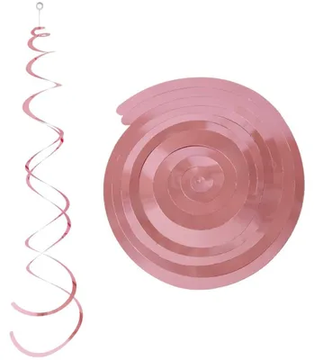 48 Hängespiralen, Decken-Deko, Doppelhelix, Rosa, 14 cm, 75 cm