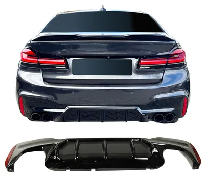 Produktbild von Heckdiffusor Diffusor Stoßstange SCHWARZ GLANZ für BMW 5er G30 G31 LCI 2021-