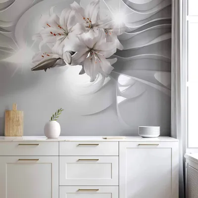 Produktbild von Vlies Fototapete - Lilies in the Tunnel 350x245 cm Blumen b-C-0203-a-a