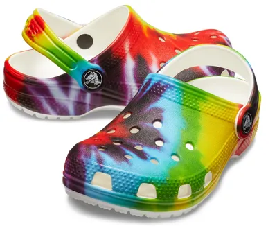 Produktbild von CROCS Classic Tie Dye Graphic Clog Kinder weiss 22-23