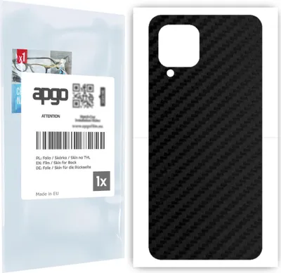 Produktbild von apgo Rückseite Schutzfolie für Samsung Galaxy M22 -  Hinten Schutzfolie Carbon, Rückseite Folie schützt vor Kratzern und Fingerabdrücken