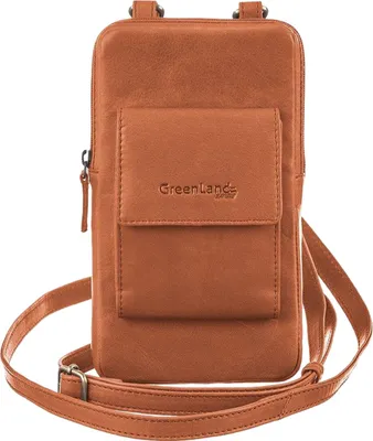 Produktbild von GreenLand Nature Leder Handytasche Phone Case Mandarine hellbraun