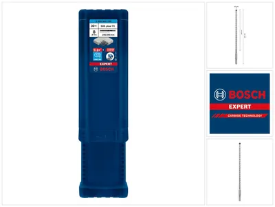 Zdjęcie produktu dla Wiertło udarowe Bosch Expert SDS plus 7X 8,0 x 265 mm 30 szt. ( 2608900185 ) 4 ostrza Technologia węglikowa