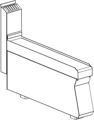 Produktbild von KBS Neutralelement 100x650x295 ohne Schublade Edelstahlkorpus