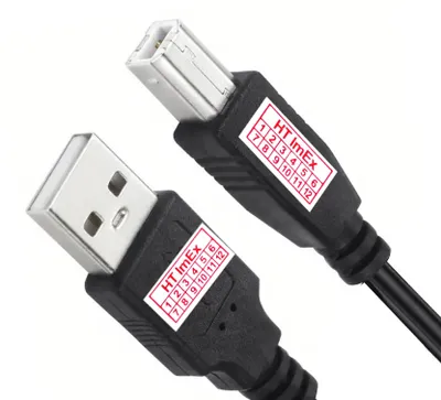 Produktbild von 1m USB-A Adapterkabel, USB-B, 2.0, schwarz, USB-A zu USB-B Kabel - Printer cable