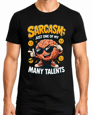 Imagen del producto de Camiseta para hombre "Sarcasmo, solo uno de mis muchos talentos", marca Lustig, color , talla M
