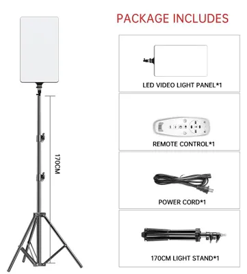 Obrázek produktu pro Světelná sada, nastavitelné barevné teploty, přenosný stativ,  stativ o výšce 170 cm
