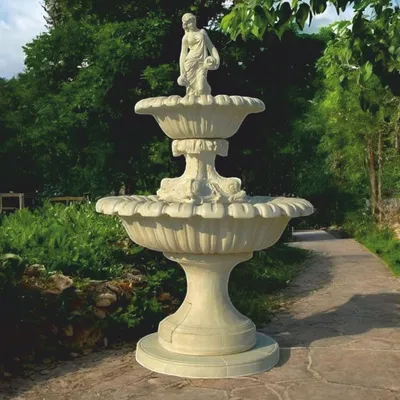 Zdjęcie produktu dla Casa Padrino Barokowa fontanna szara Ø 159 x wys. 241 cm - Wspaniała fontanna ogrodowa
