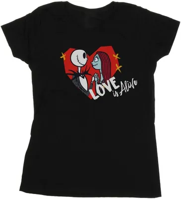 Produktbild von Disney - "The Nightmare Before Christmas Is Alive" T-Shirt für Damen BI35693 (L) (Schwarz)