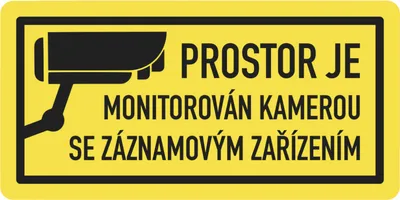 Obrázek produktu pro Výstražná bezpečnostní samolepka - 12x6cm Samolepka pro nalepení zvnějšku