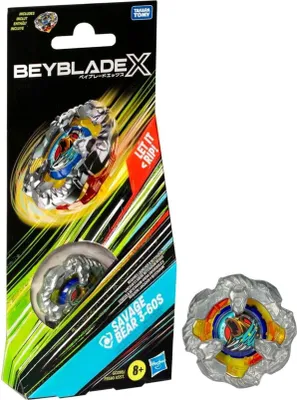 Obrázok produktu pre Beyblade X, Savage Bear 3-60S, bojový kolotoč, obranný typ, pravá rotácia, Takara Tomy / Hasbro