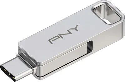 Produktbild von PNY Duo Link 256GB USB Stick Dual Typ-C und Typ-A 3.2 Gen 1 Stahl