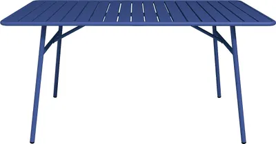 Produktbild von Gartentisch aus Metall in Marineblau – Länge 160 cm MIRMANDE