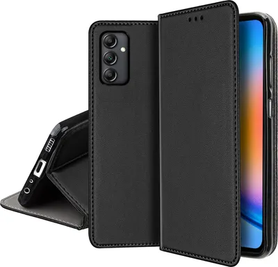 Obrázek produktu pro KOŽENÉ POUZDRO pro SAMSUNG GALAXY A15 MAGNETICKÉ POUZDRO TOKRA SKLO 9H