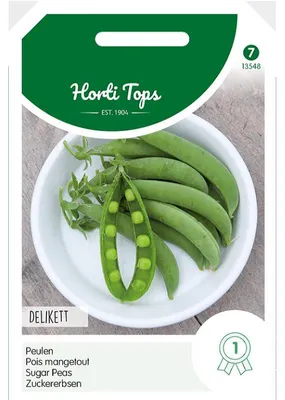 Obrázek produktu pro Cukrový hrášek Delikett (Sugar Snap) (100 g) | Semena cukrového hrášku od Hortitops