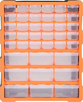 Produktbild von vidaXL Multi-Schubladen-Organizer mit 39 Schubladen 38x16x47 cm