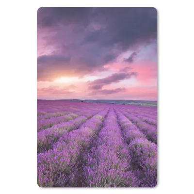 Produktbild von MuchoWow® Mauspad Mousepad Lavendel - Lila - Wolken - Blumen 40x60 cm - Mousepads - Maus Mat - Pad - Mausunterlage - Schreibtisch Accesoire