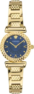Zdjęcie produktu dla Versace VEAA01420 Mini Vanity blau gold Edelstahl Armband Uhr Damen NEU
