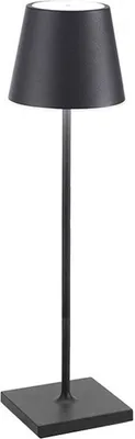 Obrázok produktu pre Stolná LED lampa Poldina Pro Black, nabíjateľná a stmievateľná, s výdržou batérie až 12 hodín. Vonkajšie krytie IP65.