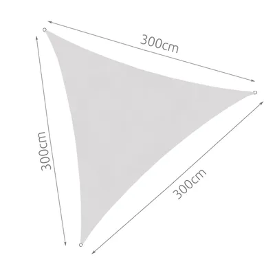 Obrázok produktu pre Plachta slnečná 300x300x300cm sivá PS-10183