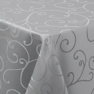 Obrázek produktu pro Obdélníková polyesterová ubrusová podložka, 130 x 130 cm, šedá, pratelná