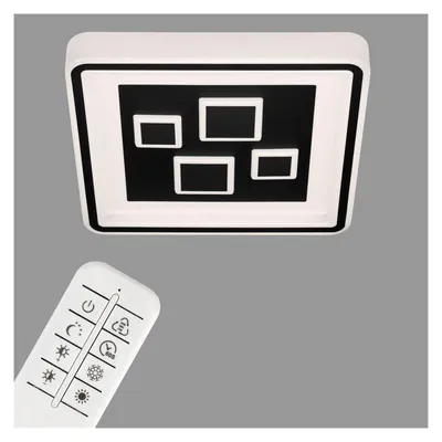 Produktbild von Briloner  Bricks LED Deckenlampe 42W Fernbedienung Dimmbar Eckig Schwarz