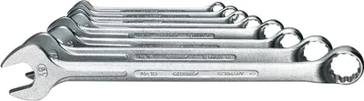 Produktbild von GEDORE 1 B-080 Ring-Maulschlüssel-Satz 8-teilig 8-19 mm, 6011950