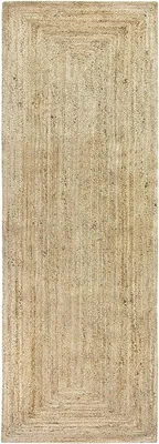 Produktbild von Juteteppich handgewebt, 100% natürliche Jute, 200x80 cm, für Wohnzimmer