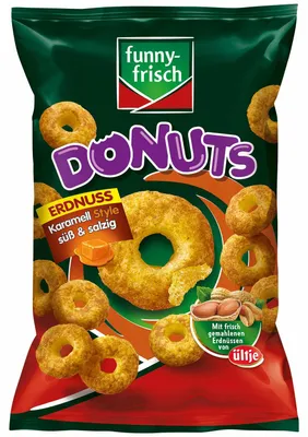 Produktbild von funny-frisch Donuts Erdnuss Karamell Style süß & salzig 110g