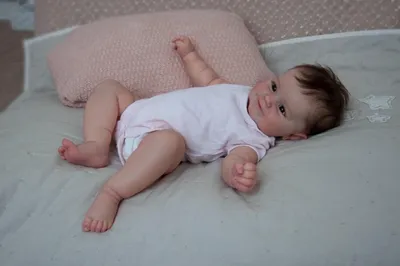 Produktbild von 49cm Baby Dolls reborn baby doll realistické ručně vyrobené měkké silikonové vinylové
