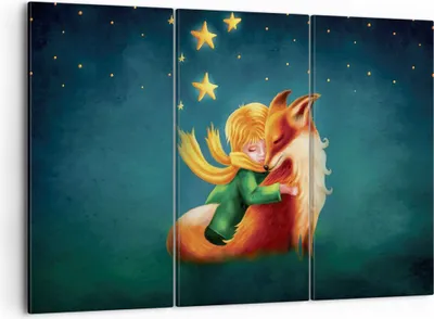 Produktbild von Bild auf Leinwand - Leinwandbild - 3 Teile - Klein Prinz Nov - 105x70cm - Wand Bild - Wanddeko - Wandbilder - Leinwanddruck - Bilder - Wanddekoration - Leinwand bilder - Wandbild - CE105x70-5014