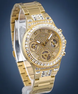 Produktbild von Guess GW0320L2 Damenuhr Moonlight Multifunktion Goldfarben