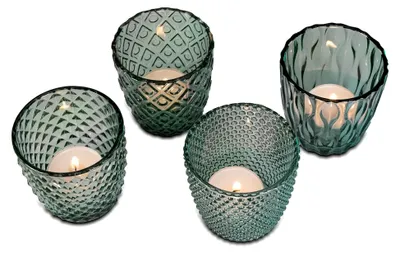 Produktbild von 4-teiliges Set Glas-Teelichthalter