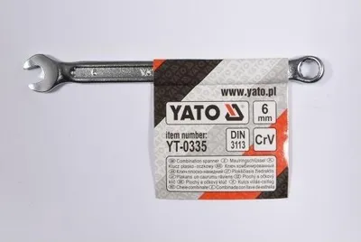 Obrázek produktu pro Yato YT-0335, 6 mm, Chrom, Chrom Vanadová ocel, Chrom, Satin, 15°
