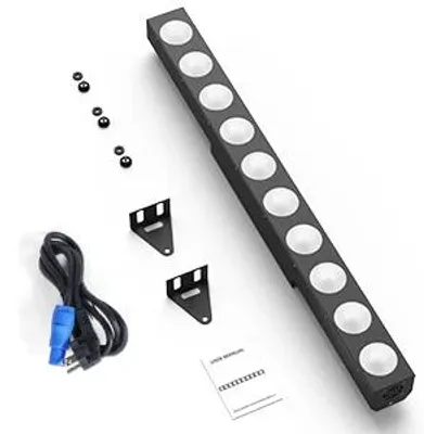 Zdjęcie produktu dla Światło sceniczne LED typu wash - listwa świetlna DMX - zestaw 4 sztuk - 90 W - 10 diod LED COB - RGBW - 90–240 V - wtyczka EU